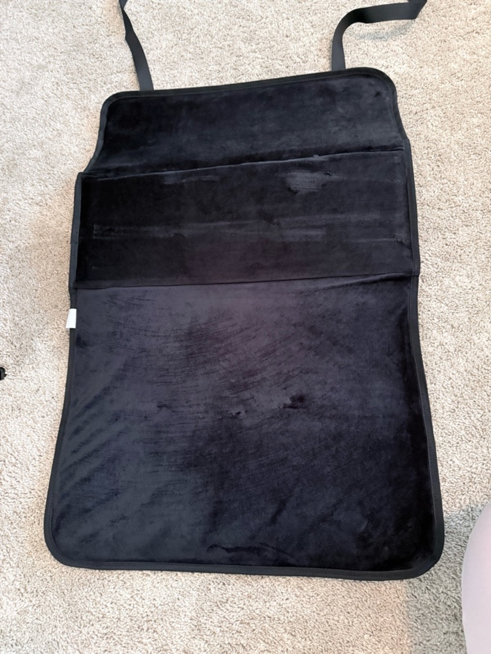 Plush Black Car Seat Back Protector